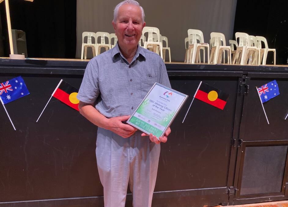 RECOGNISED: Leeton's Bob Parsons was awarded the lifelong citizen to the shire honour on Australia Day. Photo: Talia Pattison 