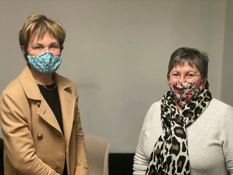 FIGHTING FOR RURAL HEALTH: Member for Murray Helen Dalton (left) and Leeton shire mother Patti Lloyd who shared her story at the recent public meeting. Photo: Supplied