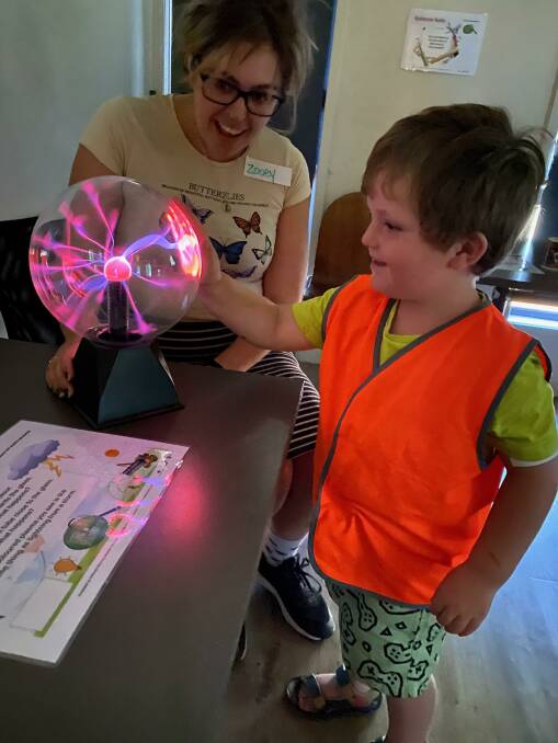 WOW: Mason Alexander has been loving being part of the Little Bang Discovery Club at the library. Photo: Talia Pattison