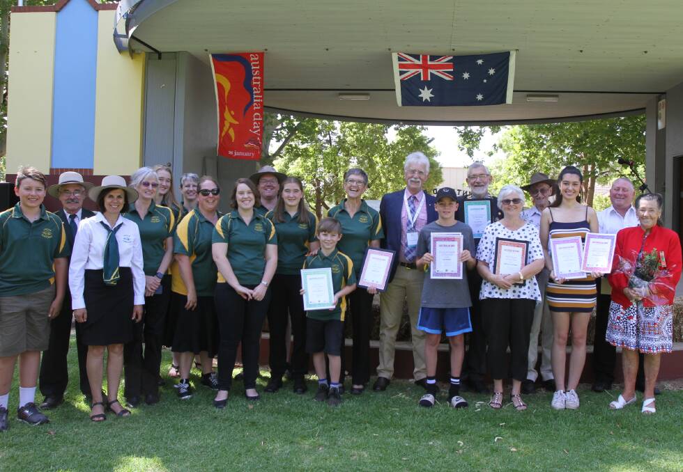 REWARDED: Groups and inidividuals were among those recognised at this year's Leeton Australia Day awards on Sunday. Photo: Talia Pattison 