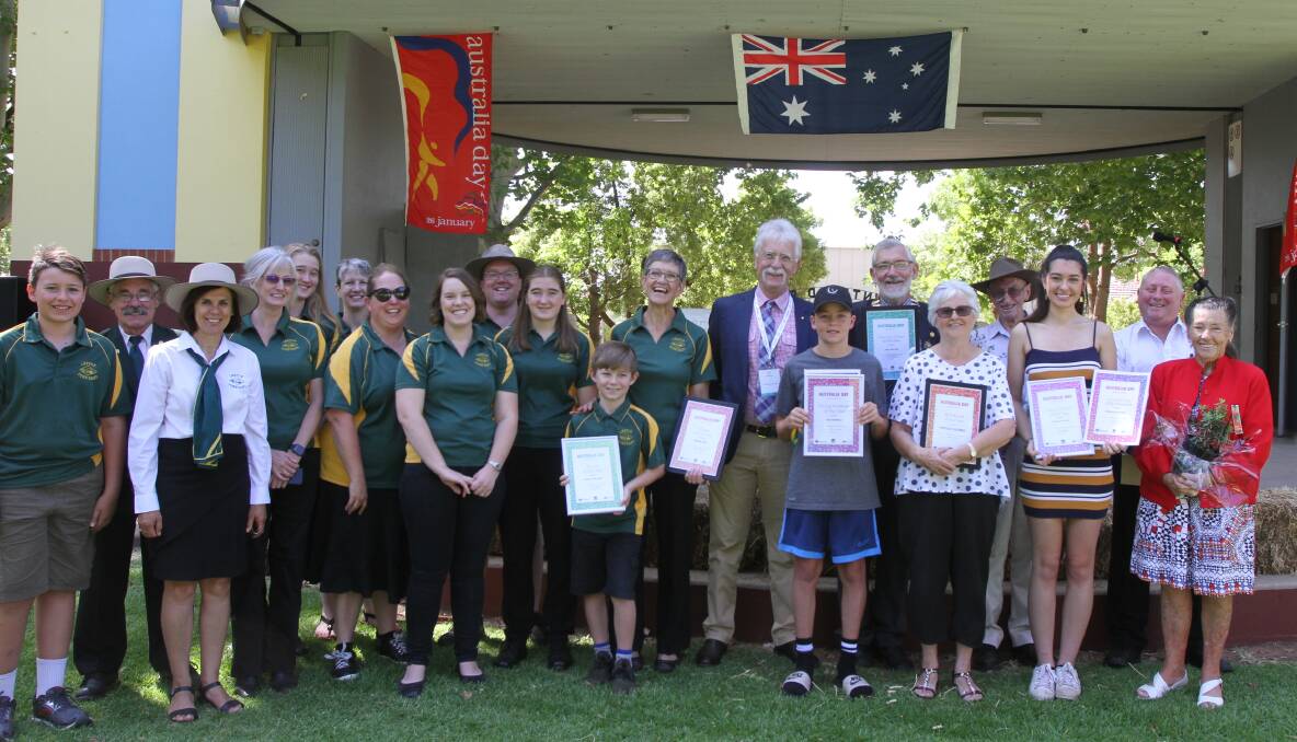 WINNERS: The 2020 Leeton Australia Day award recipients. Photo: Talia Pattison