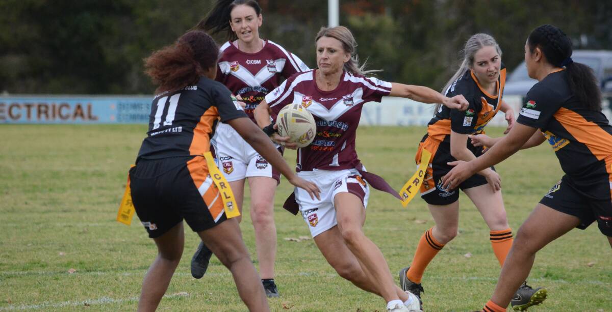 POWER ON: Yanco-Wamoon's Julianne Horton aims to get past the Waratah Tigers defence during her side's big win on Saturday. Photo: Liam Warren