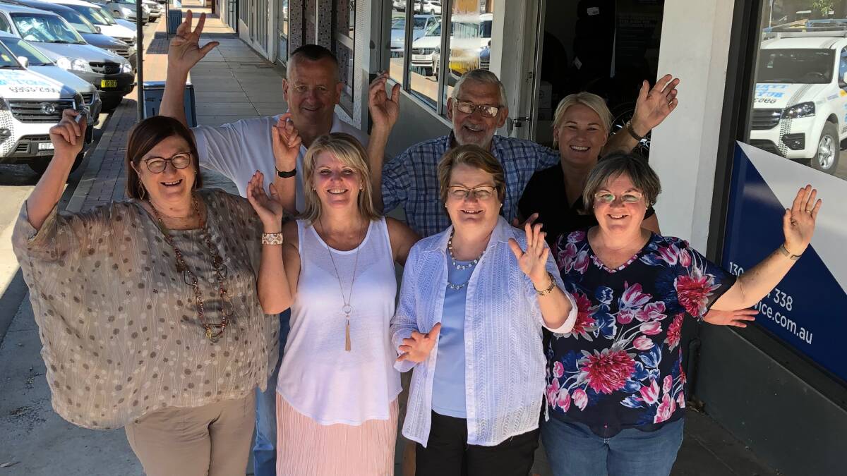 TIME TO CELEBRATE: Leeton Connect members celebrate this week's funding announcement. Photo: Talia Pattison 
