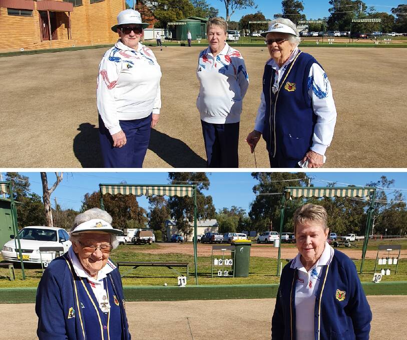 DAY ON THE GREEN: Bowlers have been busy on the greens at the Leeton Soldiers Club. Photos: Contributed 