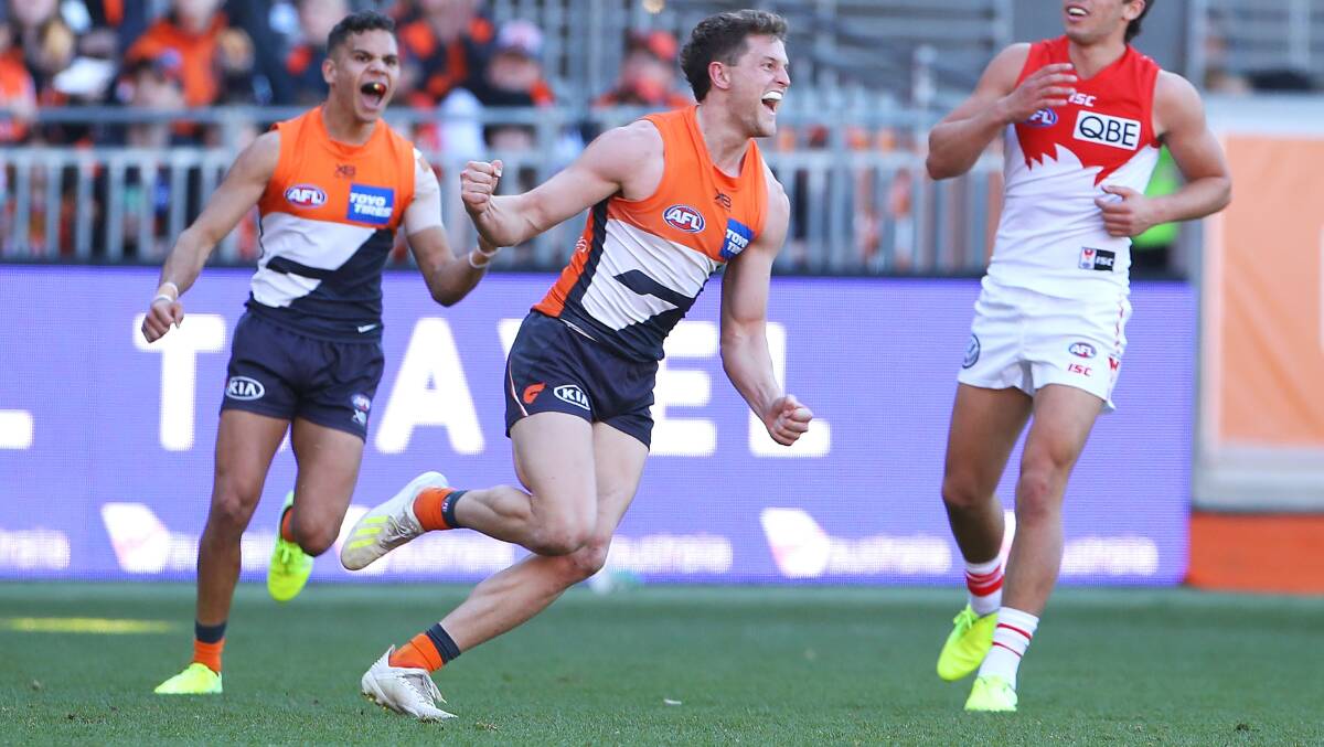 RARING TO GO: Leeton's Jacob Hopper will step out for the GWS Giants in this weekend's AFL grand final against Richmond. Photo: Getty Images