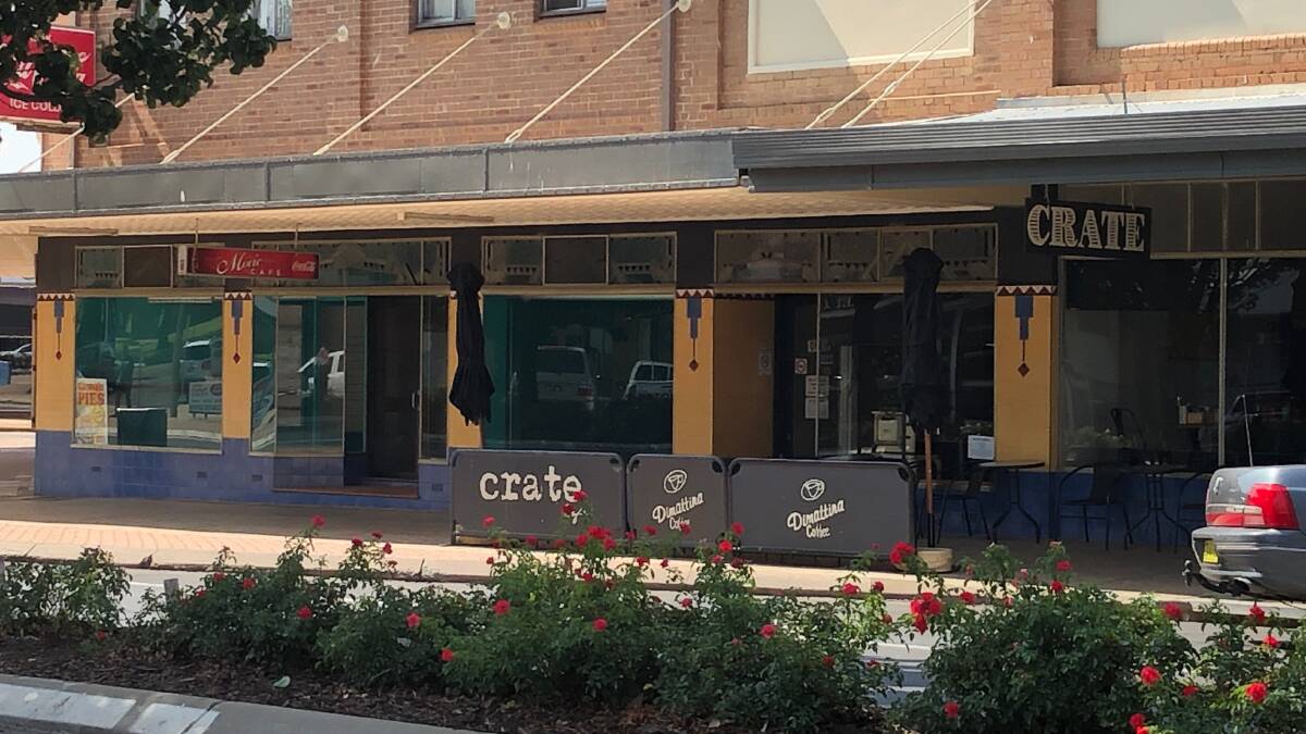 DONE DEAL: Leeton Shire Council has purchased half of the 104-112 Pine Avenue lot, which encompasses the two shopfronts which were the old Roxy Movie Café and Crate Café and tapers back to the laneway of the property. Photo: Talia Pattison 