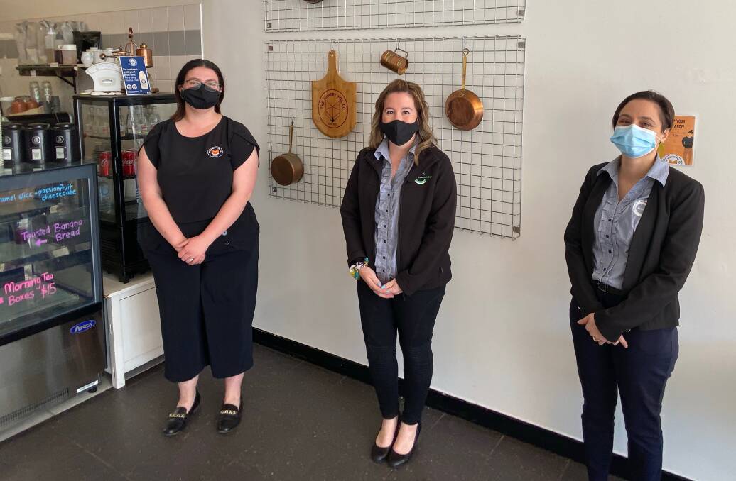WONDERFUL IDEA: Manuela Gatt (left) from The Hungry Fox with Olivia Symes and Theresa Pham from Xplore Radiology having joined forces for a special initiative. Photo: Talia Pattison 