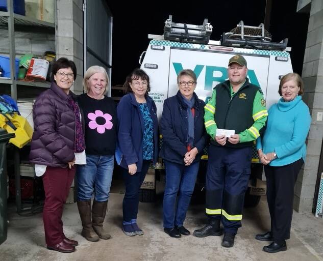THANKS: Leeton VRA president Paul Smith (second from right) with group members Alanna Rolfe, Debbie Walker, Naomi McDougal, Marg McKellar and Kath Blacker. 