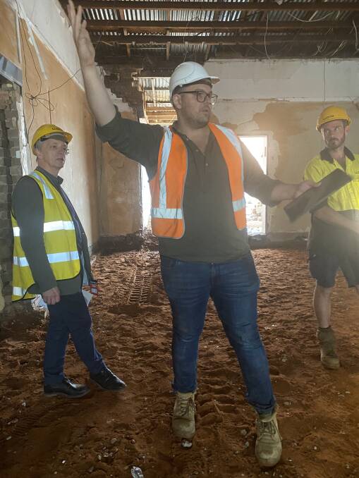 INSTRUCT: David Shutte on site at the Roxy Theatre, which is undergoing a drastic redevelopment. Photo: Supplied