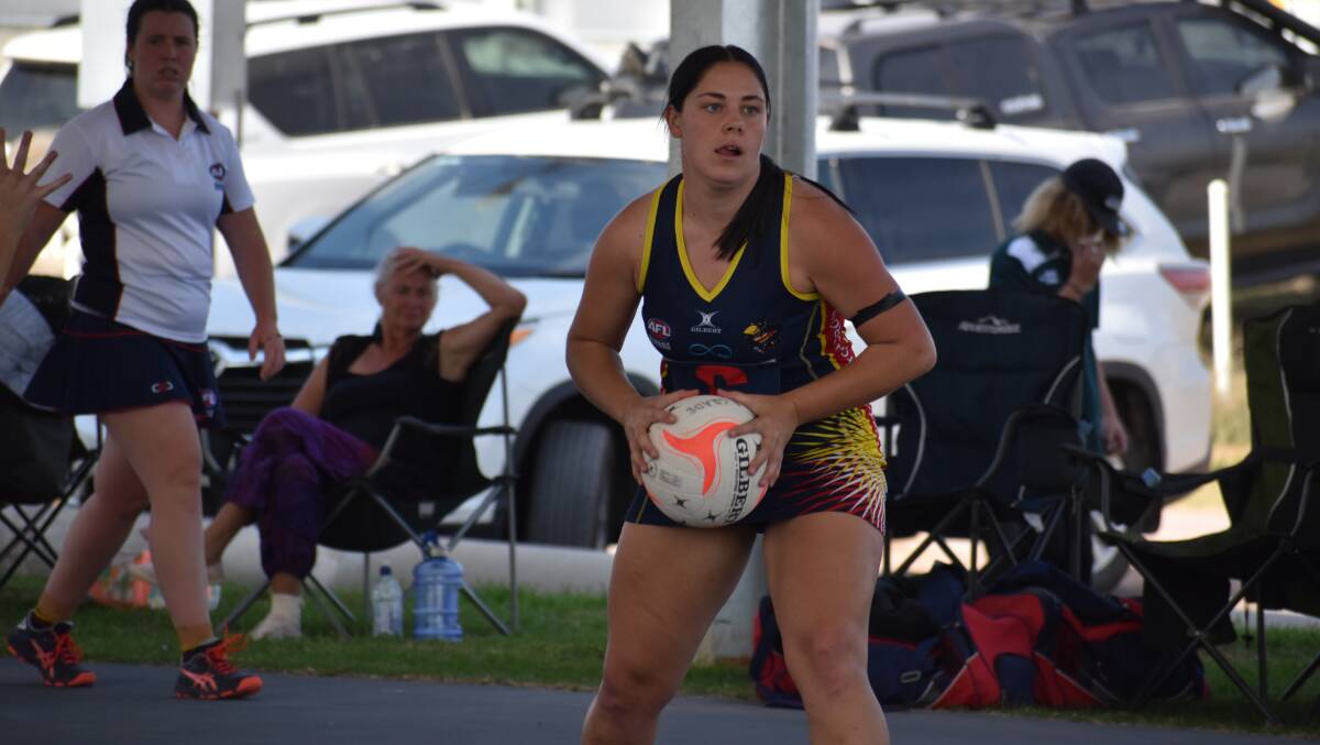 FOCUS: Leeton-Whitton's Mikayla Jones searches for options during an earlier match this season. Photo: Liam Warren 