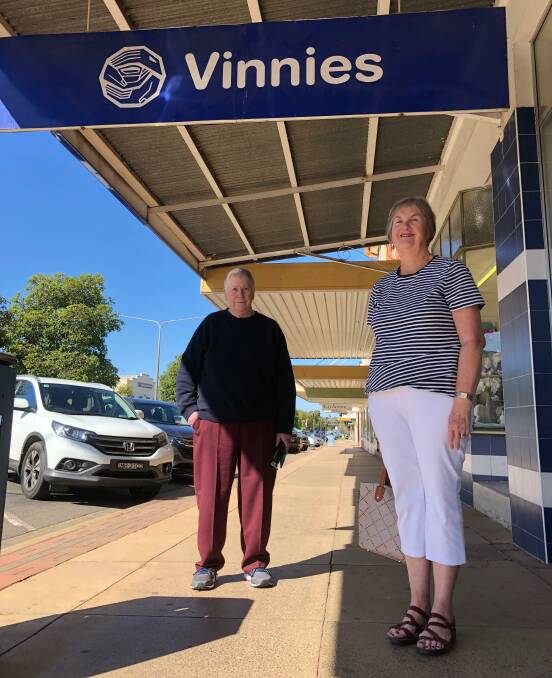 HERE: St Vincent de Paul Leeton conference president Eileen Edwards (left) and regional president Marianne Hoskinson can offer help. Photo: Talia Pattison 