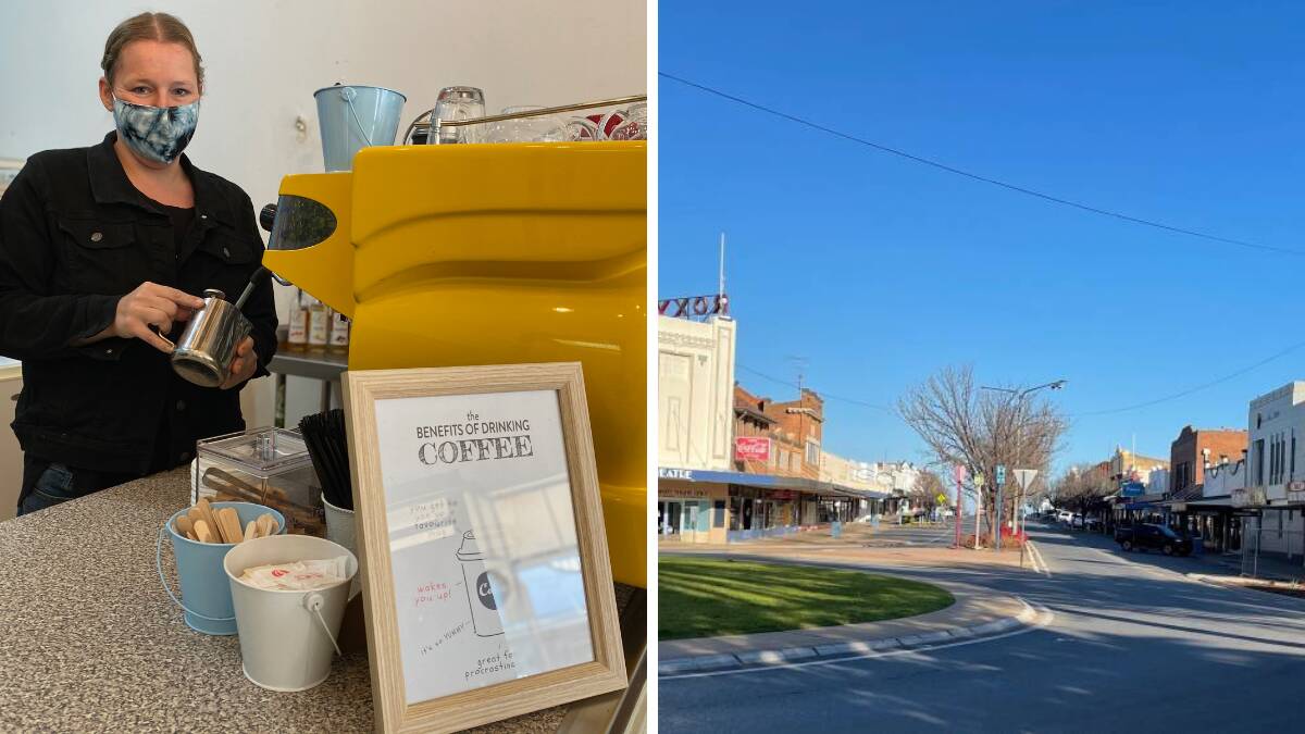 BUSINESS COMMUNITY: Leah Smith from The Mugshot Cafe said it was pleasing to see other businesses helping each other during continued tough times. 
