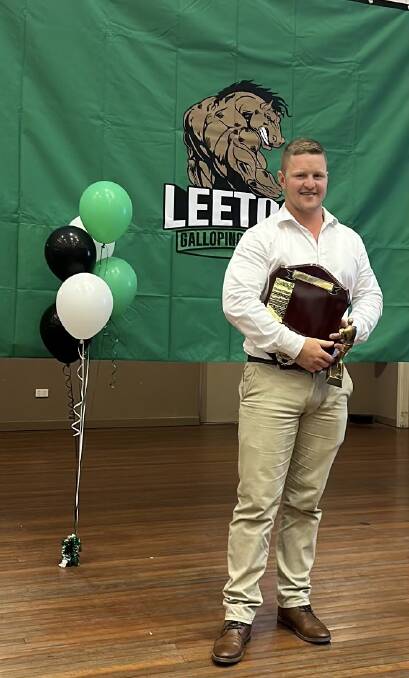 Outgoing coach Hayden Philp was the first grade best and fairest for the Leeton Greens in 2023. Picture supplied