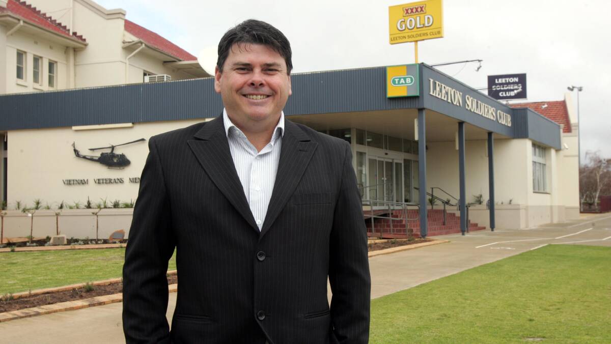 CAUTIOUS APPROACH: Leeton Soldiers Club secretary-manager Adam McIntyre has spoken about the club's next step forward. 