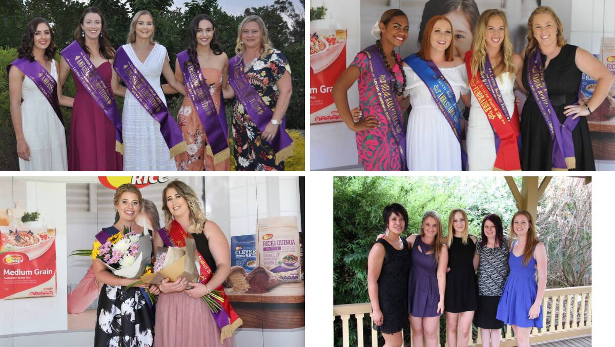 CONSIDER: Some of the Leeton SunRice Festival Ambassador Quest entrants and winners in recent years. Photos: The Irrigator