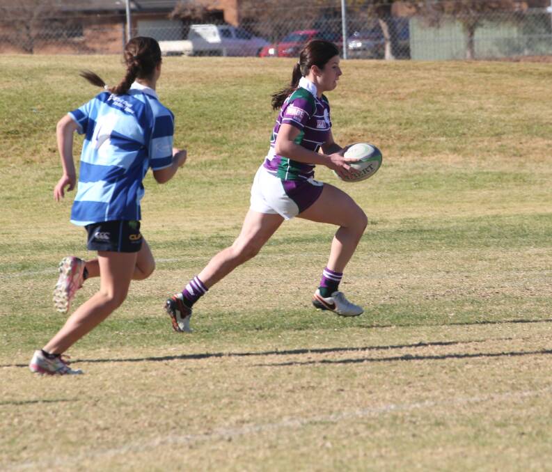 Leeton's Kaitlyn McKay in action during a recent match at No. 1 Oval. 