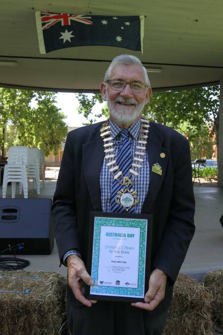 RECOGNITION: Leeton shire mayor Paul Maytom was awarded with the lifelong citizen to the shire honour on Australia Day. Photo: Talia Pattison