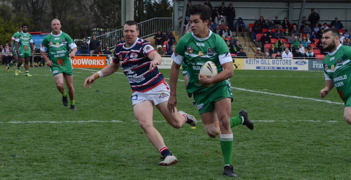 RUN: D'Andre Williams in action for the Greens in the grand final on Sunday. Photo: Liam Warren 