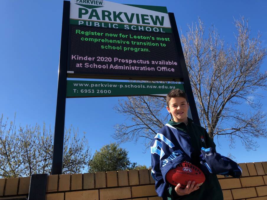READY TO GO: Parkview Public School's Tallis McMillan will soon be jetting to Perth to represent his state at the School Sport Australia Championships. Photo: Talia Pattison