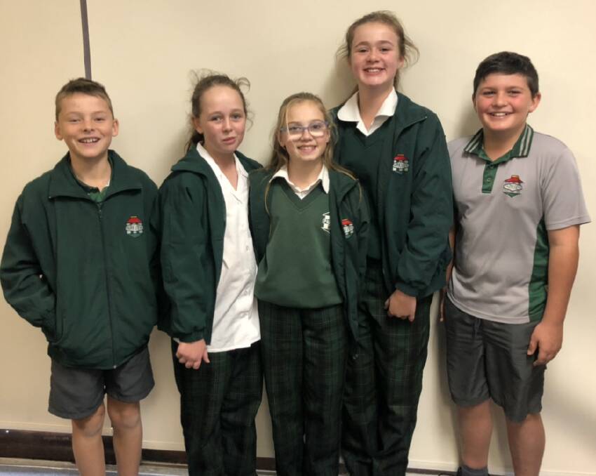 WELL DONE: Parkview's Xavier Chilko, Arla Quigley, Lucy Gilmour, Josephine Irvin and Kaed Harvie are through to the knockout rounds of the Premier's Debating Challenge. Photo: Supplied