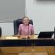 Leeton Out of School Care participant Eloise Robertson tests out the view from the mayoral chair. Picture supplied