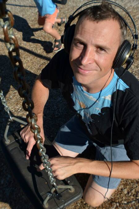 FEATURE: Leeton artist Jason Richardson pictured when he was recording the Soundscapes project. Photo: Contributed 