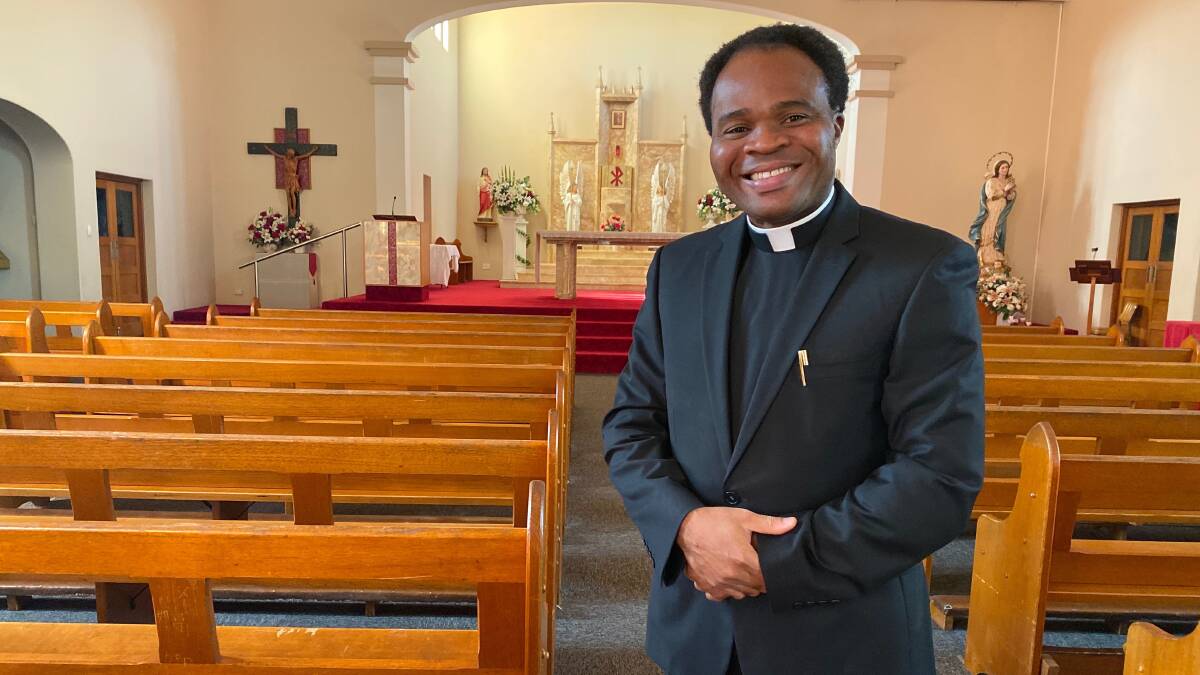 WELCOME: Father Christian Obiekwe is the new parish priest of St Joseph's Catholic Church in Leeton. Photo: Talia Pattison 
