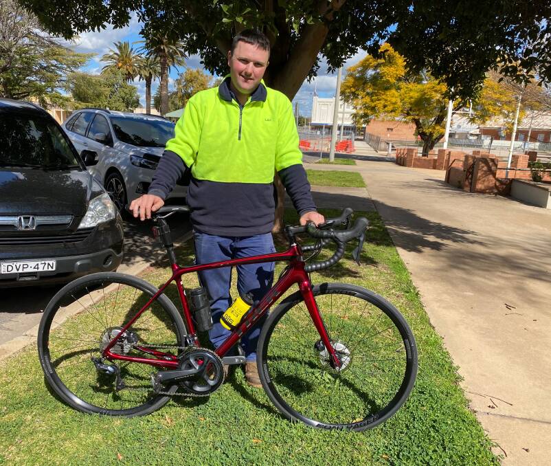 READY: Leeton resident Mathew Smith will be cycling throughout September as part of a fundraising challenge. Photo: Talia Pattison