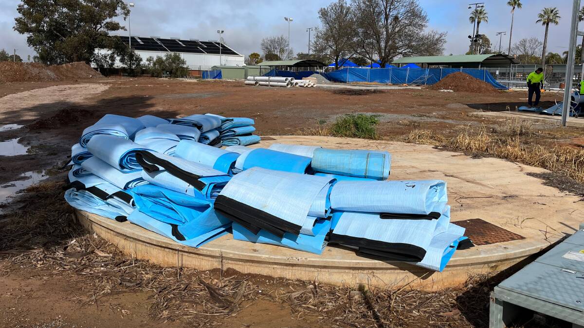 MAINTAIN: The rear area of the Leeton pool facility where council has spent time during the winter break completing maintenance work. Photo: Talia Pattison