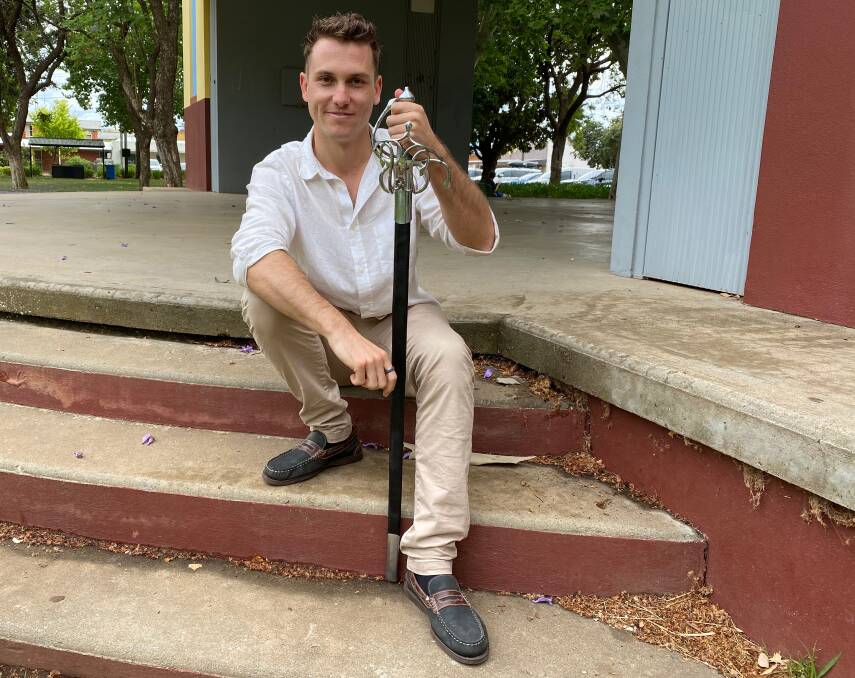 OPEN: Leeton actor Jake Speer is hopeful residents take the opportunity to get in early to buy their tickets for the Henry V production at the Roxy Theatre. Photo: Talia Pattison 