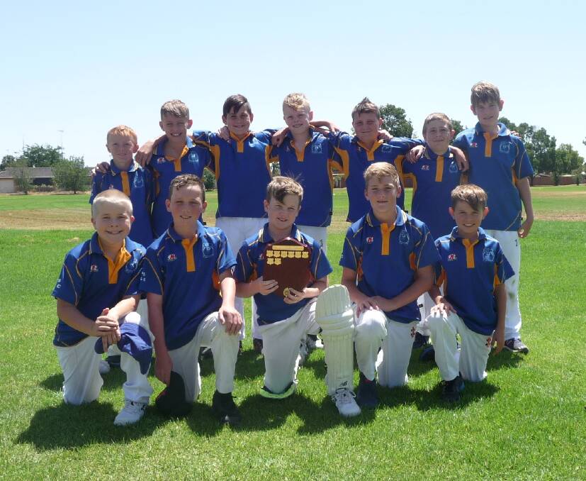 SUCCESS: The Leeton Public School side celebrates winning the Terry McGrath Shield for the second consecutive year. Photo: Contributed 