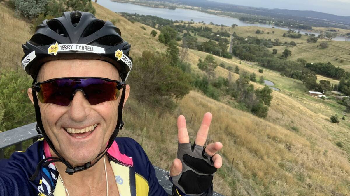 HUGE EFFORT: Former Leeton resident Terry Tyrrell successfully completed the Tour de Cure recently. Photo: Supplied