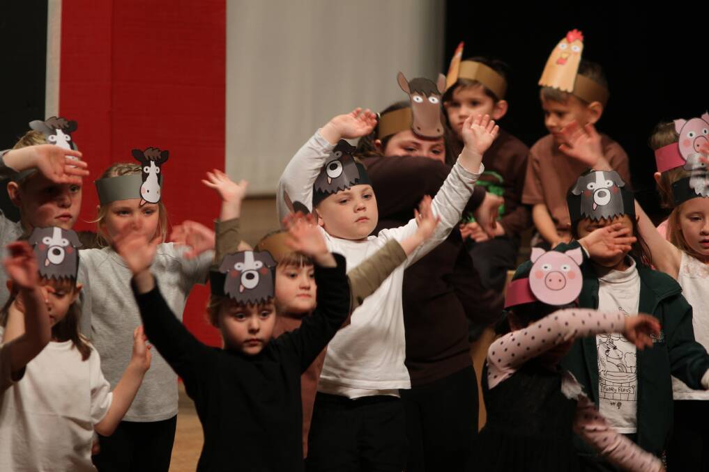 ON AGAIN: Leeton Public School students perform during the drama component of last year's Leeton Eisteddfod. Photo: Talia Pattison 