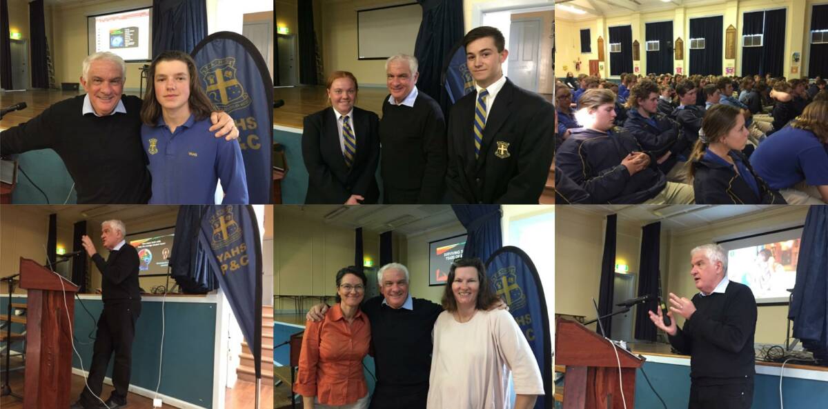 ATTENTION CAPTURED: Dr Michael Carr-Gregg's talk was received at Yanco Agricultural High School. Photos: Contributed 