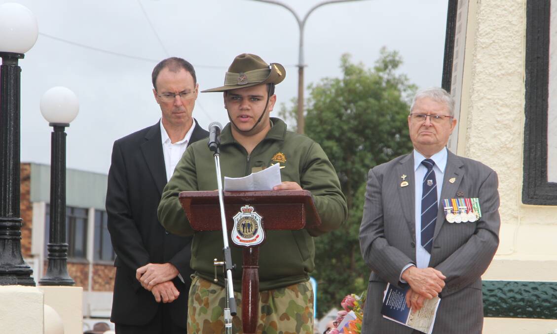 HONOURING MEMORIES: Elijah Ingram, 17 described the impact of visiting European battlefields and the towns that remember the sacrifices made by Australians so many years ago. Photo: Ron Arel