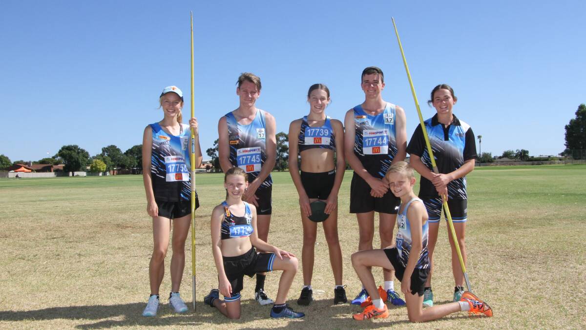 TOP OF THE CROP: State competitors Hannah Clarke, Tim Sidebottom, Demi Leighton, Josh Baulch, Tess Staines, Alex Glenn and Jayden Broadbent (Rohan Hill not pictured). Photo: Ron Arel
