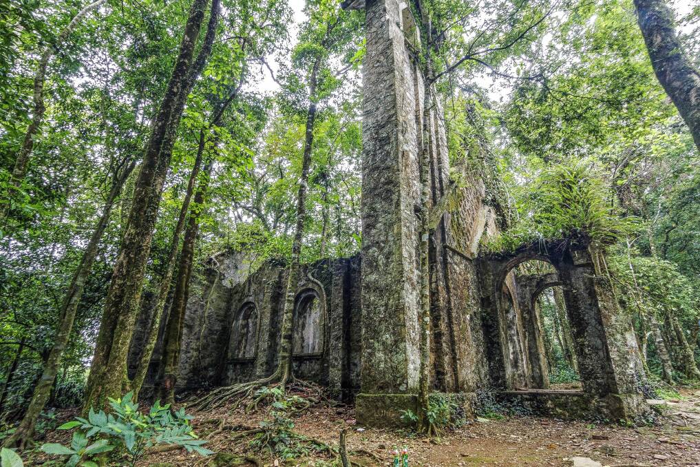 Ba Vi National Park ... a favourite weekend retreat for locals features a crumbling cathedral.