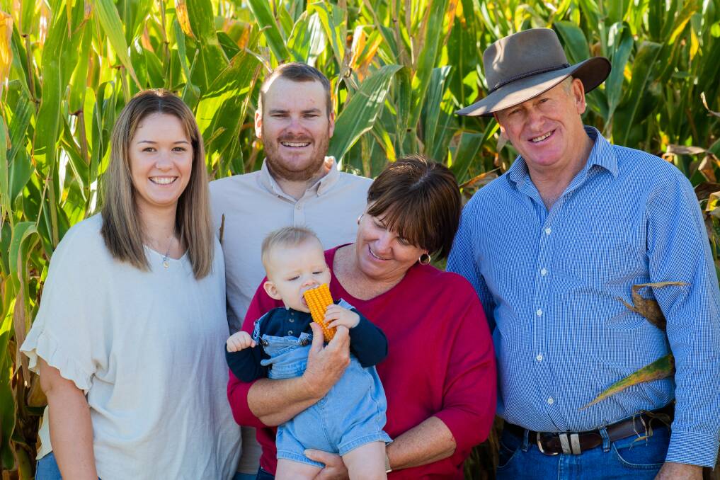 John and Michelle with their son William, daughter-in-law Tanisha and grandson Hendrix. Picture: Amelia Buchholz