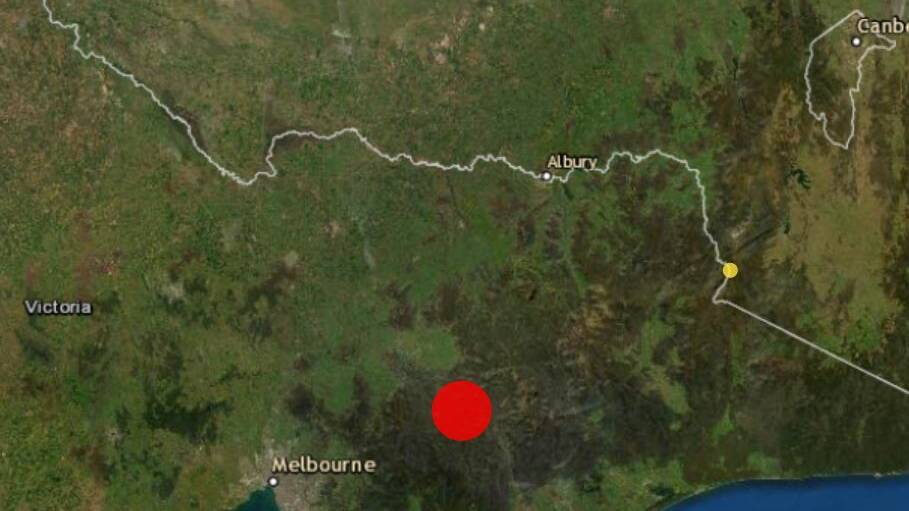 EARTHQUAKE: The epicentre of the earthquake was about 20 kilometres south of Mansfield, Victoria according to Geoscience Australia.