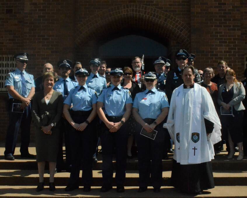 MEMORIALISING: Members of the NSW Police Force congregated with members of the community to honor the service of their fellow fallen officers. PHOTO: Calhan Behrendt