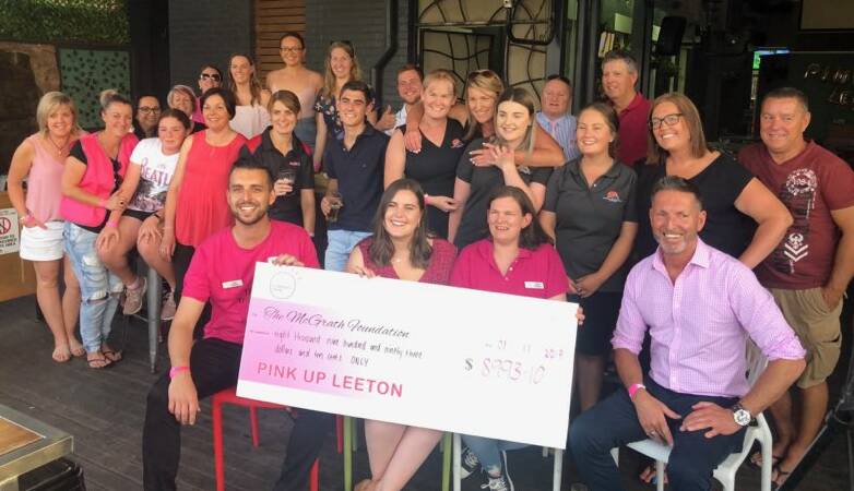 TICKLED PINK: The first ever Pink Up Leeton campaign raised $8993.10 for breast cancer research and awareness. PHOTO: Supplied
