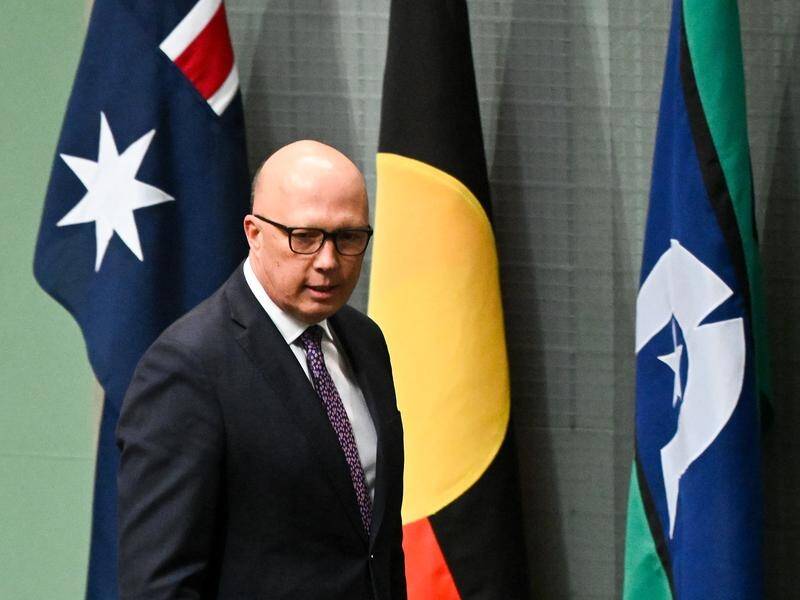 Peter Dutton says he would hold the referendum when it had the best chance of success. (Lukas Coch/AAP PHOTOS)