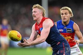 Clayton Oliver is fit and firing as Melbourne look forward to Wednesday's clash with Richmond. (James Ross/AAP PHOTOS)