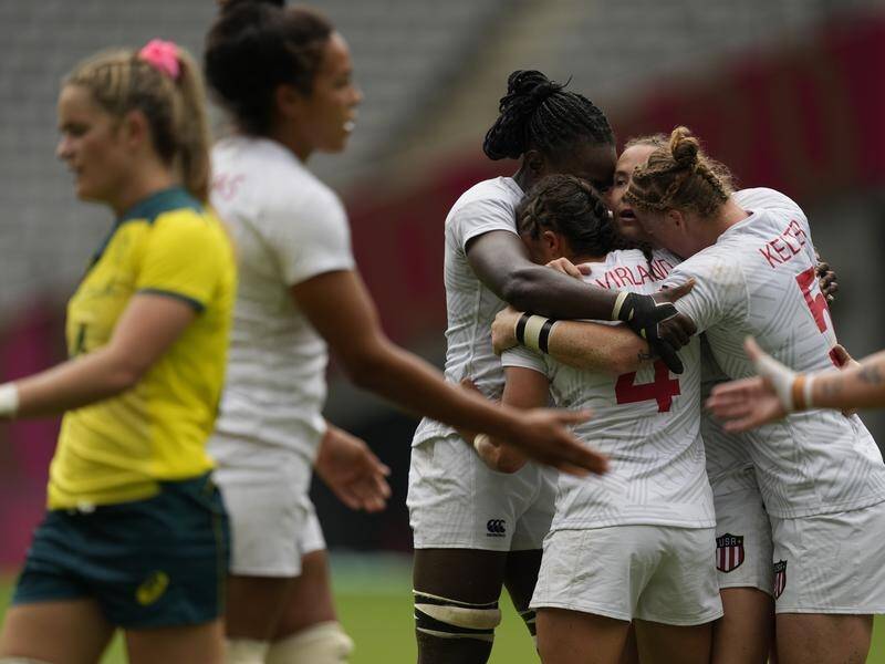 Australia have lost to the United States 14-12 in women's rugby sevens at the Olympic Games.