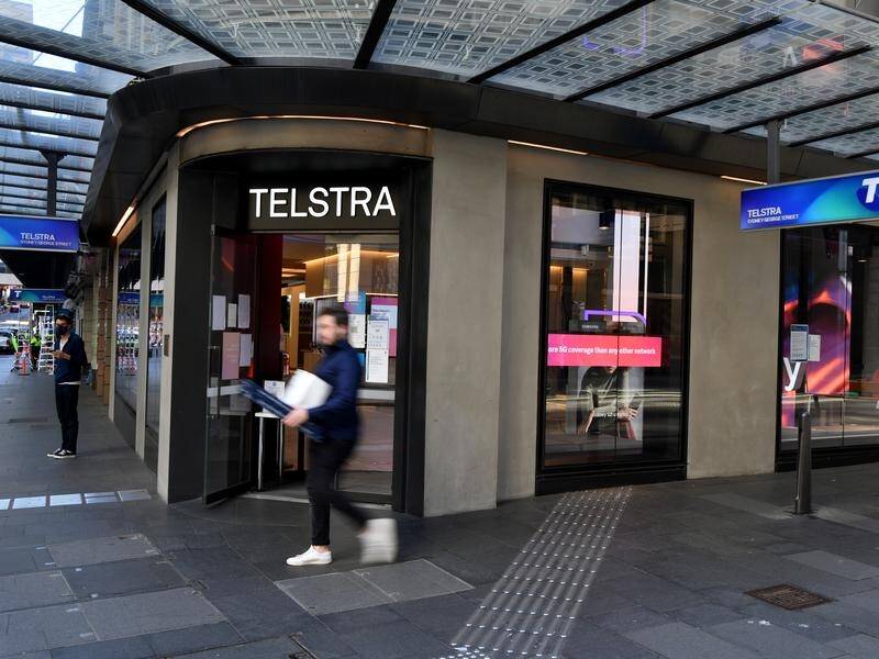 Telstra's first-half profit rose to $1 billion on the back of a strong performance in mobiles. (Joel Carrett/AAP PHOTOS)