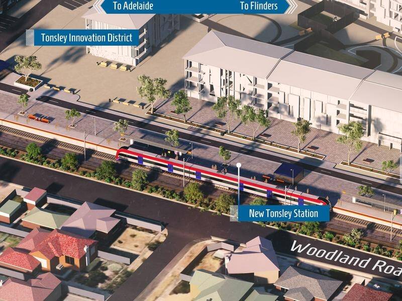 The South Australian government plans to build a new $8 million railway station in Adelaide's south.