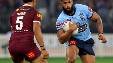 NSW prop Payne Haas is in doubt for Brisbane's Origin decider after leaving WA with a foot injury.