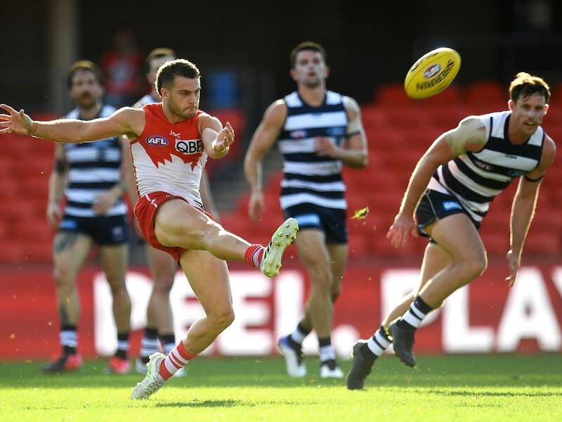 Swan Tom Papley was wayward in front of goal, kicking 2.5 in their six-point loss to Geelong.