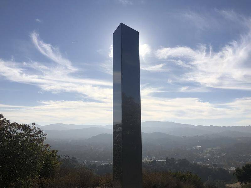 A monolith has appeared on a hillside in Atascadero, California, and quickly disappeared.