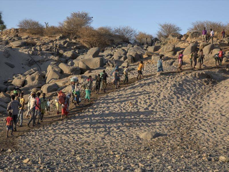 More than 45,000 refugees have crossed from Ethiopia to neighbouring Sudan since fighting erupted.